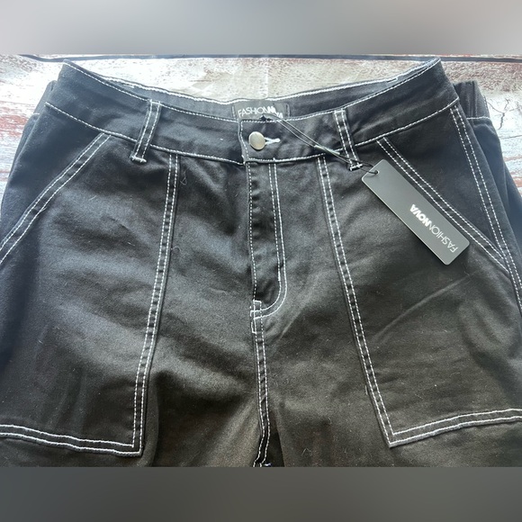 Always Good Vibes Cargo Pants 30 -Black - Picture 5 of 12